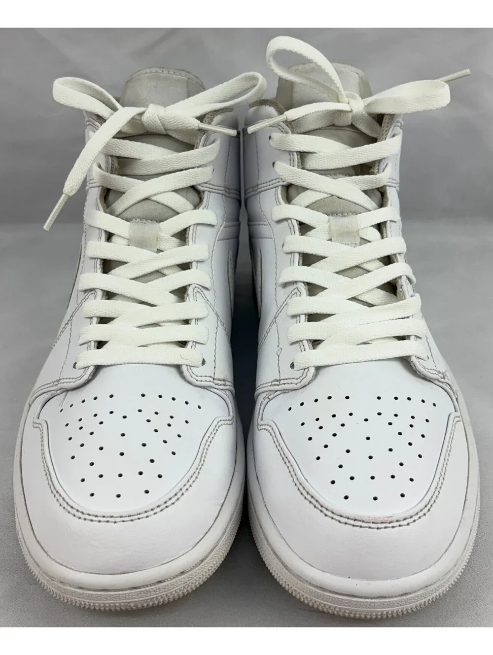 Air Jordan 1 Mid Triple White Men's US Size 11 Shoes 554724-136